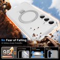 thumbnail image 3 of for Samsung Galaxy S25 Case, with Magnetic Invisible Stand [Military Drop Protection] [Compatible with MagSafe] Shockproof Slim Translucent Anti-Slip Case Cover for Samsung Galaxy S25, Clear, 3 of 6