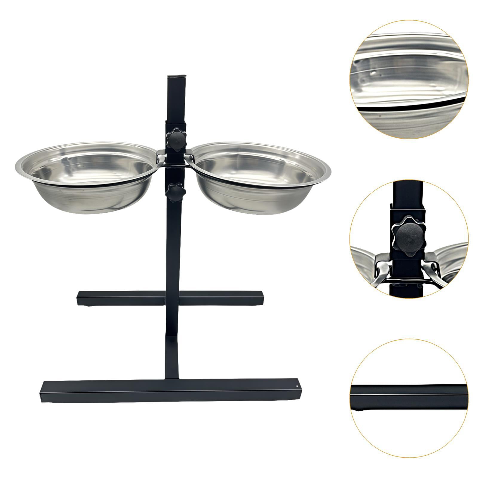 Cat Bowl Dog Feeder Food Water Bowls Holder Non Slip Metal Stand Elevated Design for Small Pets Indoor