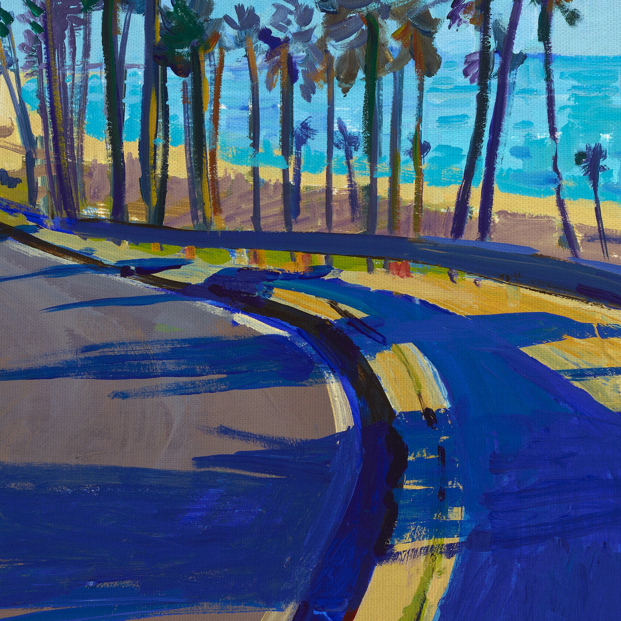 Masterpiece Art Gallery California Dreaming Coastal Road 3 by Mercedes Marin Canvas Art Print 24" x 24"