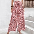 thumbnail image 1 of WILLBEST Pantalones Casuales Holgados de Pierna Ancha para Mujer con Estampado Floral para Primavera y Verano Grande, 1 of 4