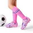 thumbnail image 5 of Tacos de Fútbol Infantil DREAM PAIRS Talla 9 Rosa y Morado con Calcetas, 5 of 5