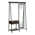 thumbnail image 2 of Furniture of America Stile Metal Coat Stand with Mirror, Matte Black, 2 of 9