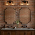 thumbnail image 4 of 2-Pack 24"x36" Matte Black Bathroom Mirrors for Over Sink, Rectangular Vanity Wall Mirrors with HD Glass & Rustproof Metal Frame, Art Deco Scalloped Corner, 4 of 8