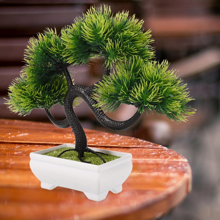 Raindrops Artificial Bonsai Tree Realistic Plant Potted Bonsai Potted Pine  Bonsai Ornament - Walmart.com