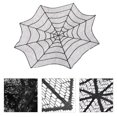 thumbnail image 3 of Mantel de encaje para chimenea, decoración de cubierta de tela redonda de araña de Halloween, 3 of 8
