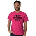 thumbnail image 3 of I Love My Awesome Wife Cute Husband Men's Graphic T Shirt Tees Brisco Brands M, 3 of 6