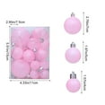 thumbnail image 3 of CaiTeLin Christmas Ornaments Balls, 24 Pack Macaron Colored Christmas Tree Decor, Festive Hanging Orbs for Holiday Parties, Mixed Color Assortment, Pink, 3 of 6