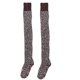 thumbnail image 1 of S Golden Medias altas hasta el muslo extralargas de invierno para mujer, calcetines de punto por encima de la rodilla con retazos de colores en contraste, calentadores de piernas, 1 of 1