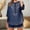 Navy, variant on Women Long Sleeve Loose Fit Tops, Cotton Linen Button Down Shirts Collared Roll Up V Neck Blouses Casual Loose Basic Solid Tunic Tops, Orange