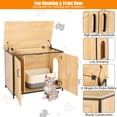thumbnail image 4 of Cat Litter Box Furniture Hidden with Top Opening, Spacious Wooden Cat Washroom Litter Box Enclosure with Removable Divider Fit Most of Litter Box, 4 of 9