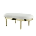 thumbnail image 4 of Inspired Home Ariyah Upholstered Bench, White, 4 of 9