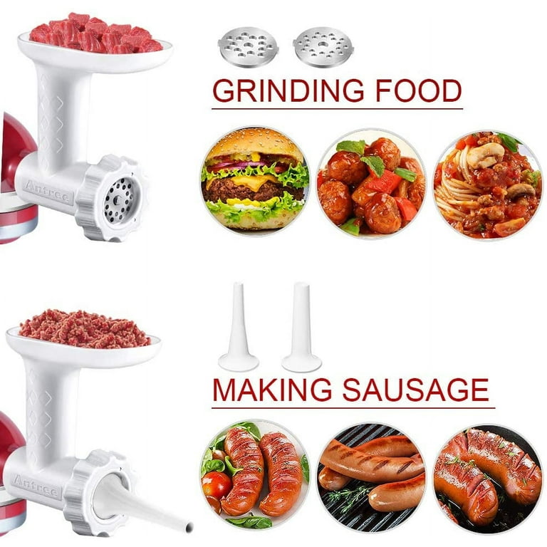 Includes Food Grinder Attachment and Sausage Stuffer Tubes, Compatible with  KitchenAid Stand Mixers