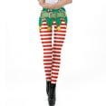 thumbnail image 4 of Fiaer Christmas Leggings for Women High Waisted Xmas Slim Fit Pants Stretchy Trendy Comfy Funny Graphic Tights Trousers Light Green L, 4 of 6