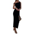 thumbnail image 2 of VISgogo Vestido largo sin mangas para mujer, ajustado, sin espalda, de color sólido, con cuello en forma de U, de una pieza VISgogo  moda, 2 of 7
