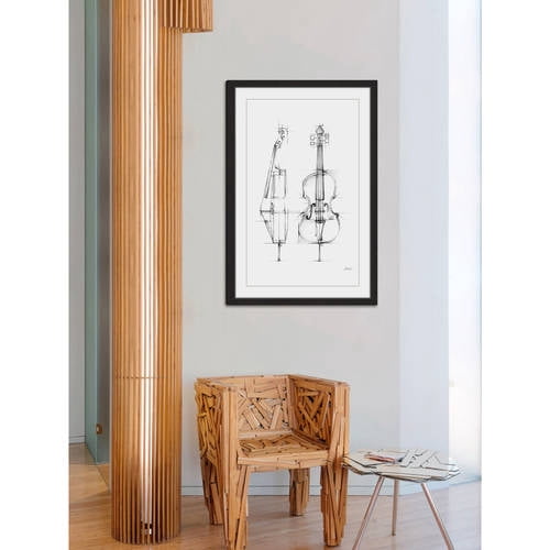 Marmont Hill "Cello Sketch" Framed Painting Print
