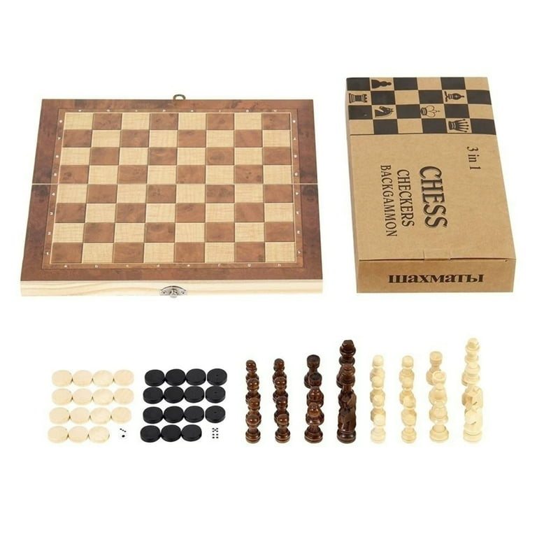Peradix 2 in 1 Magnetic Wooden Chess Set - 15 Folding