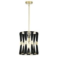 thumbnail image 4 of Mulus 12 in. 1-Light Indoor Satin Gold and Black Thread Finish Pendant Light with Light Kit, 4 of 4