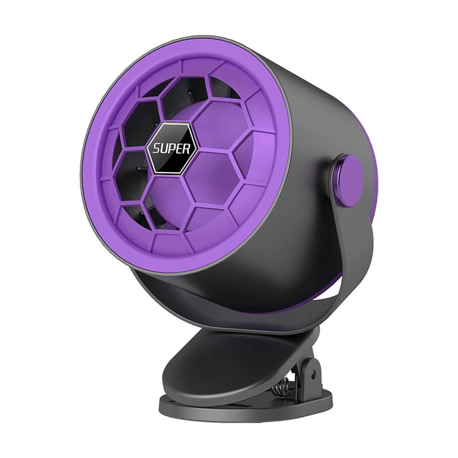 Portable Clip on Fan, 5-Powerful Rechargeable USB Fan with LED Display, Strong Airflow Desk Fan for Outdoor Travel Camping Treadmill Car