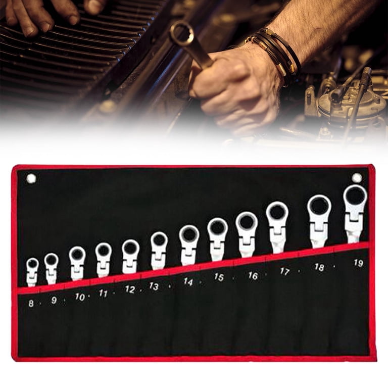 TOHOME 12 Piece SAE Ratcheting Wrench Set, SAE 1/4 to 7/8, 72-Teeth Design Fle TOHOME 12 Piece SAE Ratcheting Wrench Set, SAE 1/4 to 7/8, 72-Teeth Design Fle