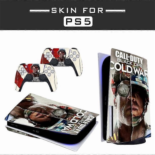 Adhesive Skin - Compatible for PS5 - Cover to customize the Console - Removable Vinyl Film - Matte Satin HD Quality (Disk,COD17)