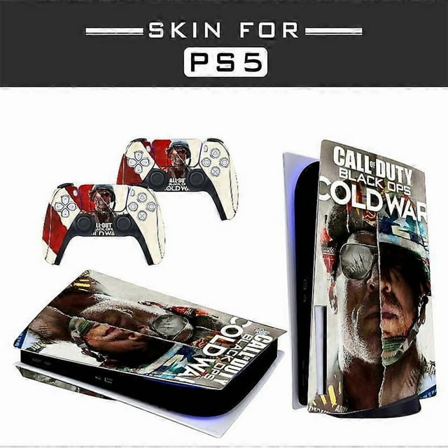 Adhesive Skin - Compatible for PS5 - Cover to customize the Console - Removable Vinyl Film - Matte Satin HD Quality (Disk,COD17)