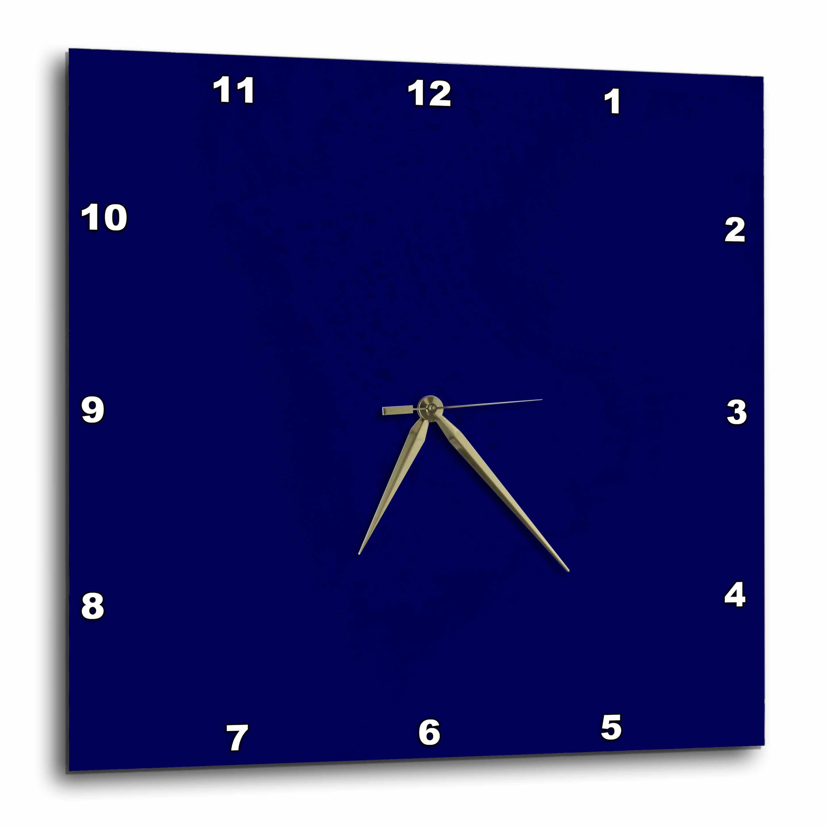 3dRose Navy Blue Wall Clock, 15 by 15inch