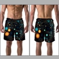 thumbnail image 3 of luoweisi Men's Beach Shorts Quick Dry Swim Trunks with Mesh Lining Geometry M, 3 of 5