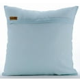 thumbnail image 3 of Pillow Cover, 22x22 inch (55x55 cm) Pillow Cover, Light Blue Pillow Cover, Textured Pintucks Solid Pillowcase, Cotton Linen Square Cushion Cover, Patchwork - Open To The Sky, 3 of 3