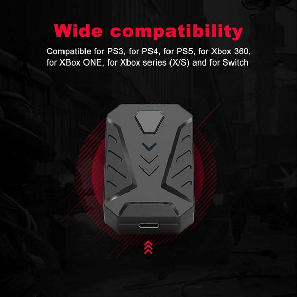 Keyboard Converter Set Plug and Play One Handed Gaming Keyboard and Mouse Combo with Converter for PS5 for Switch