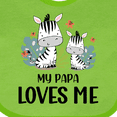 thumbnail image 4 of Inktastic Zebra My Papa Loves Me Boys or Girls Baby Bib, 4 of 4