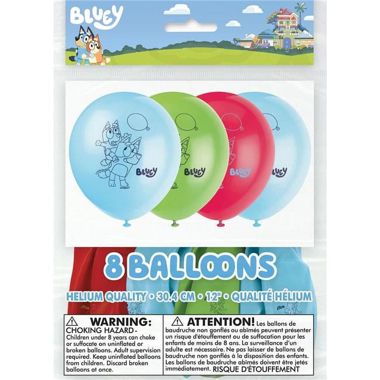 Bluey 8 Ct Latex 12" Balloons Birthday Party
