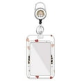 thumbnail image 1 of CSChome Étagère de Présentation de Cartes Porte-Badge avec Lanière : Enrouleur Rétractable Réglable avec Mousqueton Imprimé Fleur, Porte-Cartes d'Identité de Bureau, 1 of 7