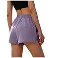thumbnail image 6 of vigerkar Yoga Shorts for Women Wide Leg High Waist SweatShorts Baggy Gym Shorts Exercise Shorts Sexy Lounge Short Leggings Purple, L, 6 of 7