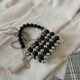 thumbnail image 2 of Bolso Mini Beads Pearl Mujeres Crossbody Bag Chain Bolsos pequeños Monedero (Negro), 2 of 6
