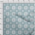thumbnail image 3 of oneOone Rayon Light Grayish Blue Fabric Geometric Craft Projects Decor Fabric Printed By The Yard 56 Inch Wide, 3 of 4