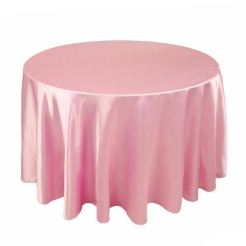 15 Round 120" Satin Tablecloths 30 Colors 5ft Table Wedding Banquet MADE In USA 