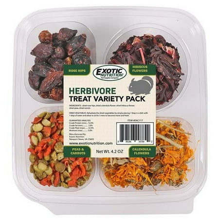 UPC: 0858196007842 | Exotic Nutrition Herbivore Treat Variety Pack