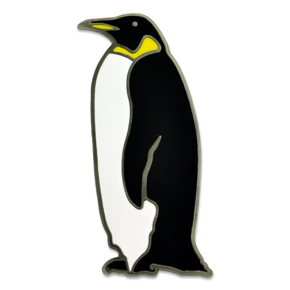 PinMart's Black and White Emperor Penguin Wild Animal Trendy Enamel Lapel Pin