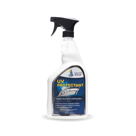 UV Protectant Spray for Vinyl, Plastic, Rubber, Fiberglass, Gel Coat & More - 32 fl oz Luster Restoring Formula