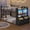 Black, variant on Afuhokles Low Bunk Bed Twin Size with Bookshelf and Storage Drawers, Metal Floor Bunk Bed with RGB Lights and Charging Station, Black