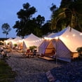 thumbnail image 5 of Latourreg Outdoor  Glamping Safari Tent Waterproof Oxford 16.4FT Bell Tent With Double Door, 5 of 7