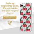 thumbnail image 2 of Case Yard iPhone-SE Case Clear Soft & Flexible TPU Ultra Low Profile Slim Fit Thin Shockproof Transparent Bumper Protective Cover Drop Protective Cell Phone Cases (Cherries), 2 of 8