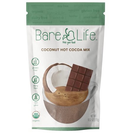 Instant Dairy Free Coconut Hot Cocoa Mix | 10 Serving Pouch | Gluten Free, Vegan and Organic
