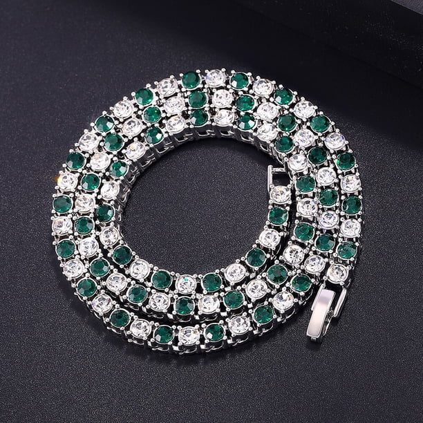 Nuevo collar de pulsera de tenis Iced Out de 4MM, cadena de tenis para hombres, joyería de Hip-Hop de moda para mujeres, gargantilla de cadena de regalo de 16/18/20/24/30 pulgadas Tan Jianjun unisex
