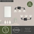 thumbnail image 5 of Mason 3 Light Farmhouse Black Bathroom Vanity Fixture Clear Glass, 5 of 13