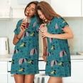 thumbnail image 4 of Fotbe Dachshund Dog Pattern Women's Cotton Nightgown Sleepwear Short Sleeves Shirt Casual Print Sleepdress, 4 of 6