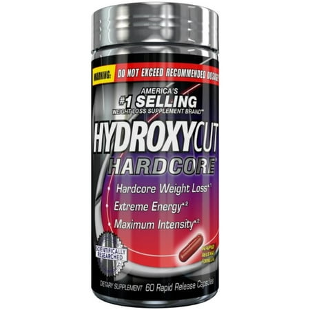 HYDROXYCUT Hardcore Weight Loss Capsules, 60 Ct, 4 (Best Way To Lose Weight With Hydroxycut)