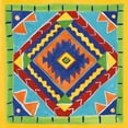 thumbnail image 2 of Zaman, Farida 15x15 Black Ornate Wood Framed with Double Matting Museum Art Print Titled - Mucho Caliente VII Blue, 2 of 4
