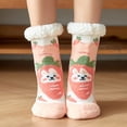 thumbnail image 3 of MZXELPRJD No Show Socks Womens Christmas Cartoon Floor Socks Thicken Warm Non-slip Sleeping Socks Slippers Socks, Crew Socks for Women White, 3 of 5