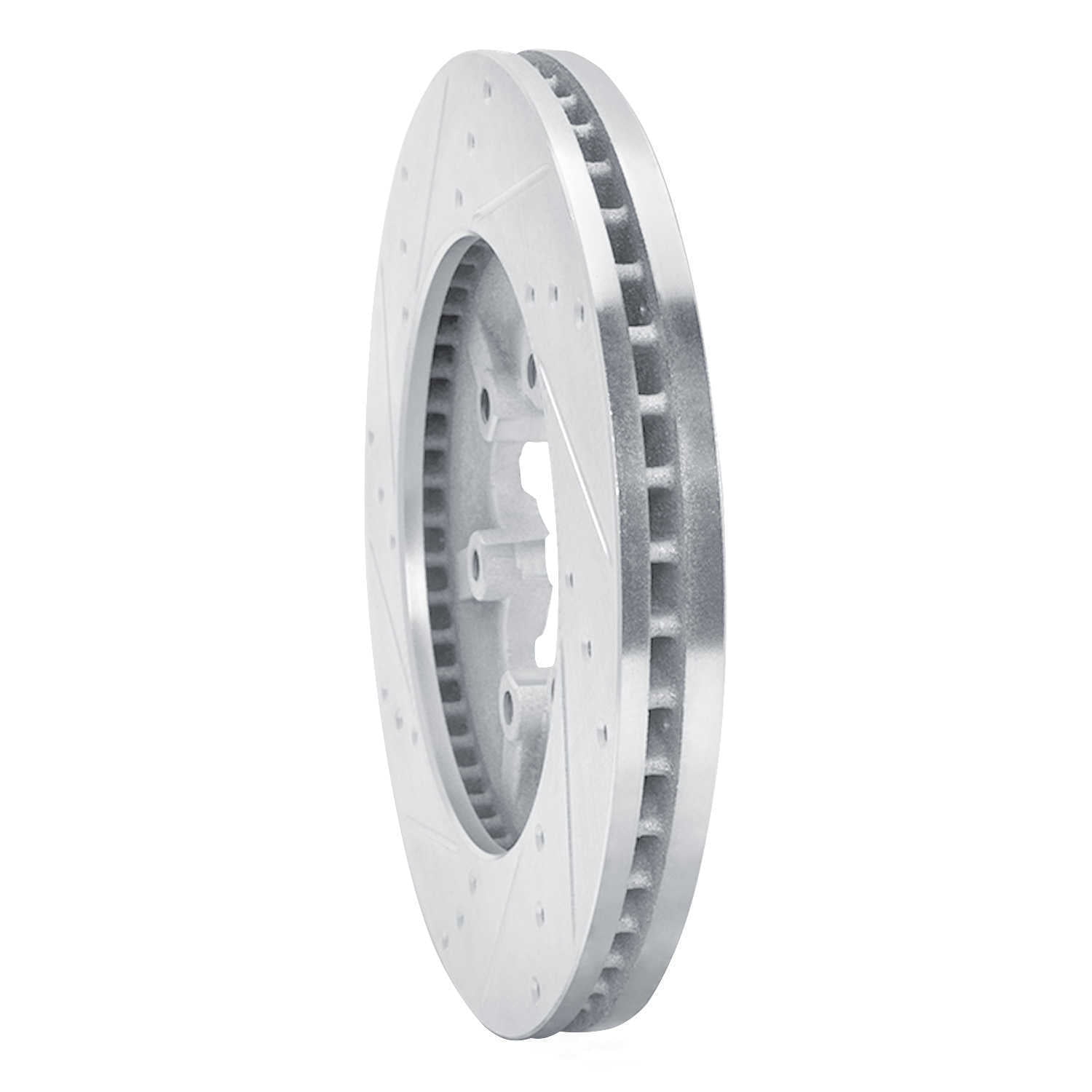 Dynamic Friction Company 631-48057R DFC Brake Rotor - Drilled And Slotted - Silver